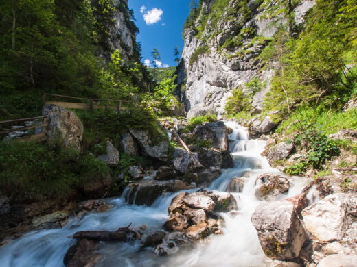 Wanderung zur Silberkarklamm beim Urlaub am Bauernhof Haufhof nahe Schladming