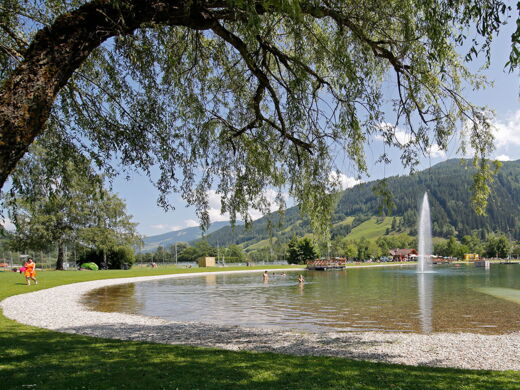 Besuch des Badesees Pichl beim Urlaub am Bauernhof Haufhof nahe Schladming